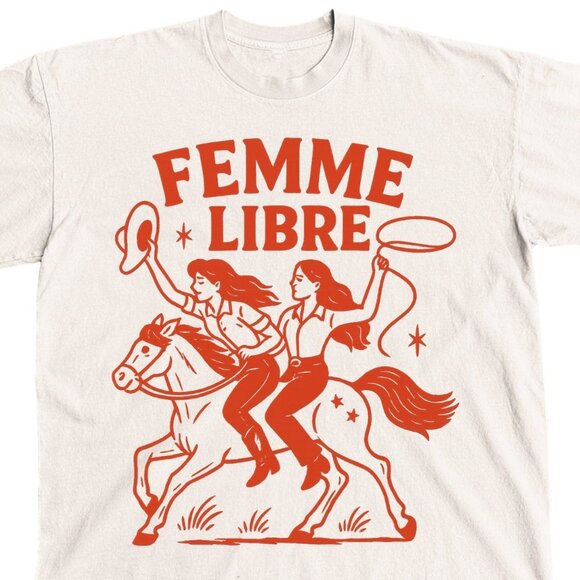 Tops - Femme Libre Tee, Retro Graphics Unisex Tee